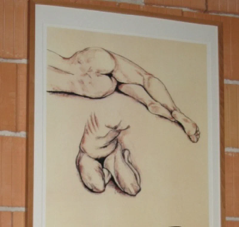 Grafische Studie von Günther Gelbmann, von der Probebühne